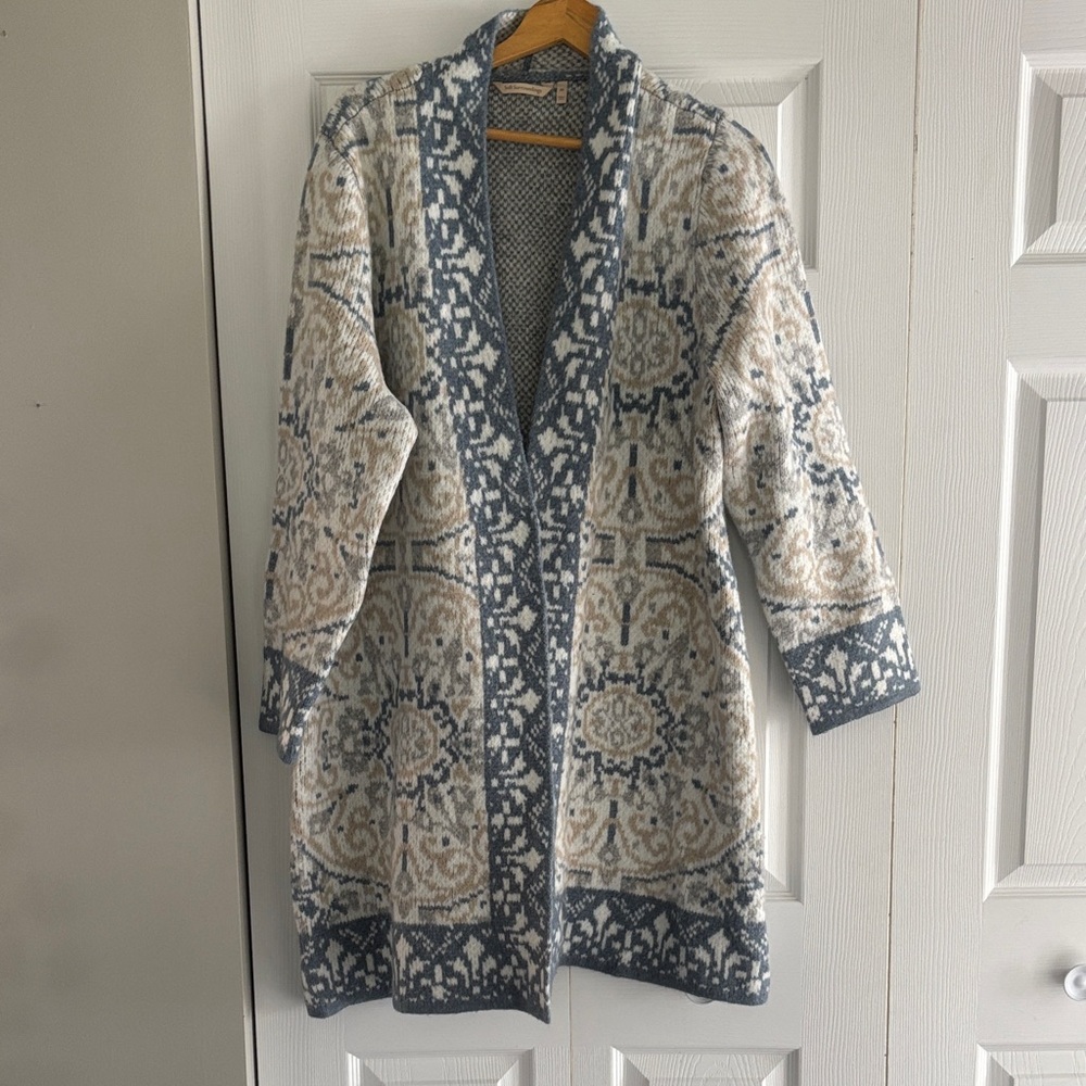 Patterned Long Cardigan